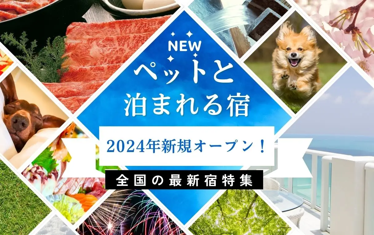 【最新版】2024年オープン！愛犬と過ごすペットと泊まれる宿特集＜随時更新＞