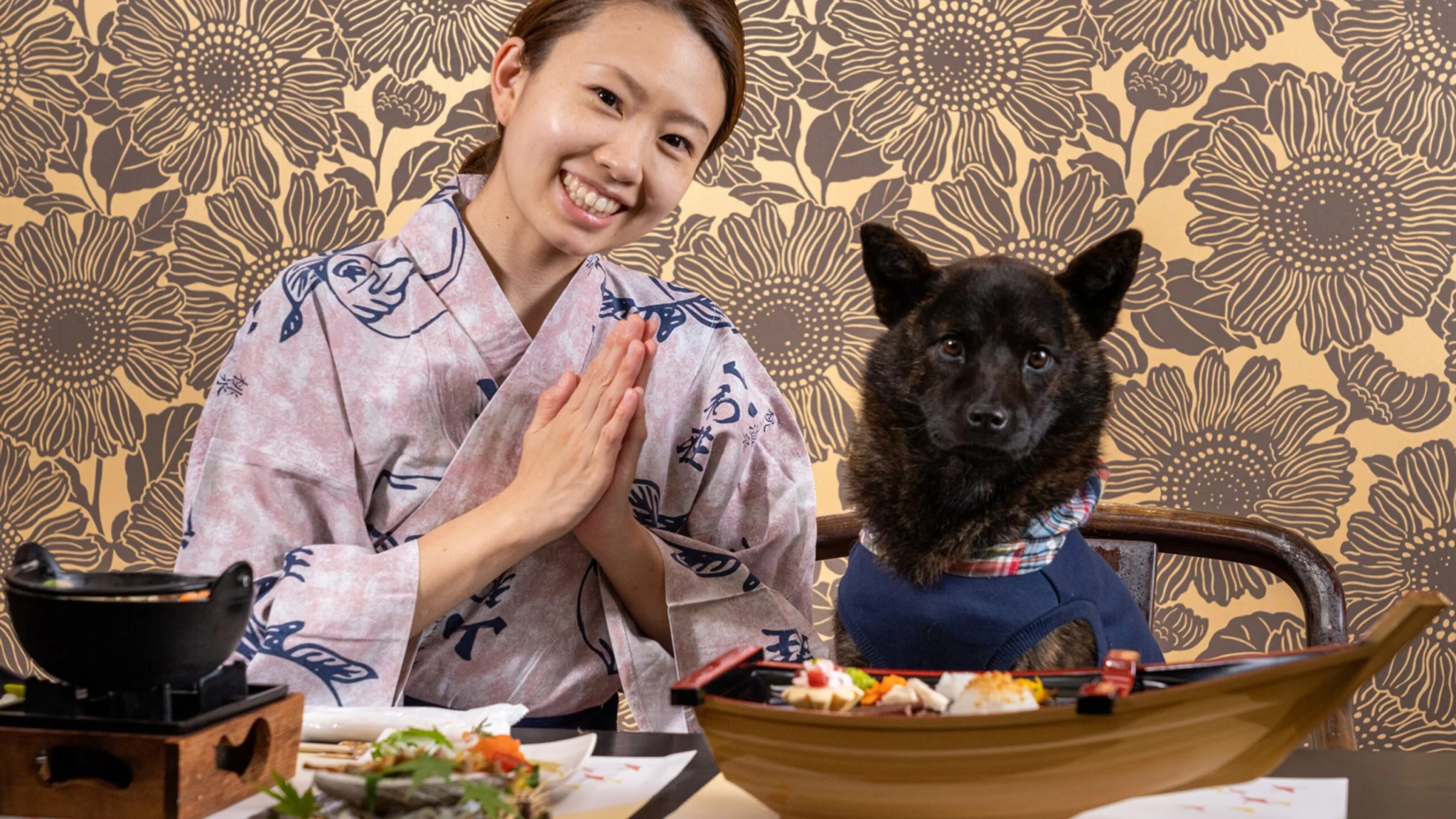【お食事処】わんちゃんと一緒にお食事♪