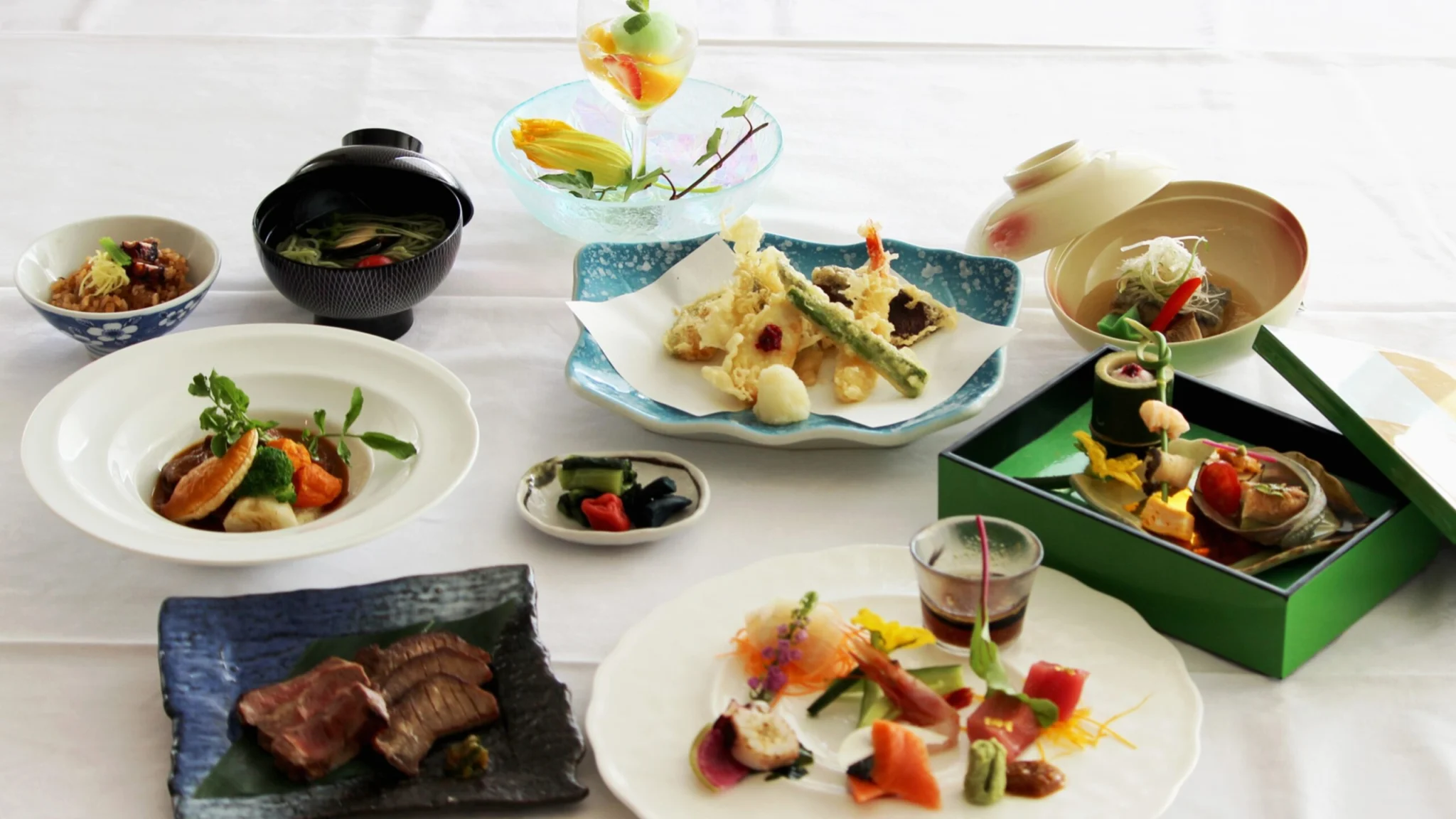 夕食「“まつしま育ち”和会席膳」一例